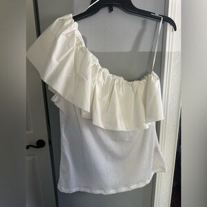 One Shoulder Ruffle Top - NWT!